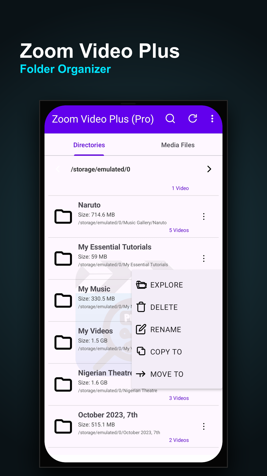 Zoom Video Plus Folder Organizer